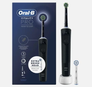 Oral-B Vitality Pro Electric Rechargeable Toothbrush with 2 Brush Heads, Black - Picture 1 of 4