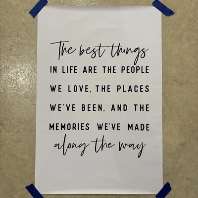 The Best Things In Life Quote Poster ✅ Canvas Wall Art Decor Minimalist ✅ 16x24” - Image 1 of 4