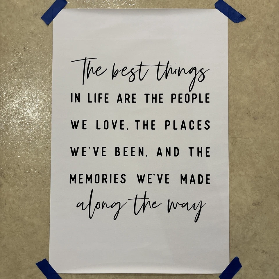 The Best Things In Life Quote Poster ✅ Canvas Wall Art Decor Minimalist ✅ 16x24” - Image 1 of 4