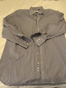 Pink Thomas Blue/white Men's Pattern The Sterling Classic Fit Dress Shirt - Picture 1 of 6