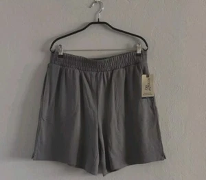 Terra And Sky Gray Plus Knit Shorts Size 0X (14W) New With Tags - Picture 1 of 8