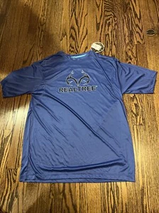 Realtree Buckhorn Logo Rash Guard Water Shirt Size L NEW WITH TAGS - Blue - Picture 1 of 11