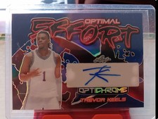 TREVOR KEELS 2023 Leaf OPTIMAL EFFORT AUTOGRAPH serial #4/5 Basketball Card 