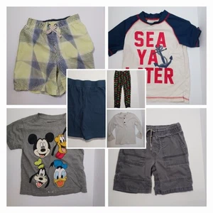 Lot Of 7 Boys Clothes Sz 5T Carters Garanimals Nautica Jumping Beans Mickey - Picture 1 of 10