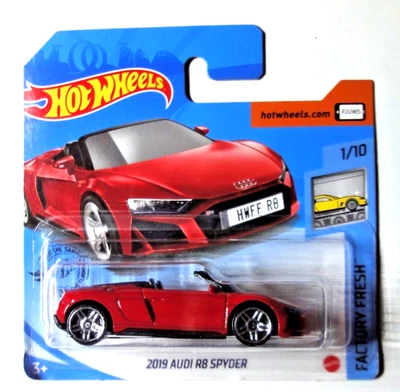 Hot Wheels - 2019 Audi R8 Spyder - Red - Short Card - Factory Fresh 2020 - GHF93 - Image 1 of 3