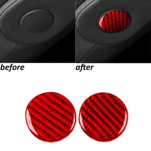 Reposabrazos delantero de fibra de carbono rojo caja panel cubierta embellecedor para Honda Odyssey 2018-2025 - Imagen 1 de 14