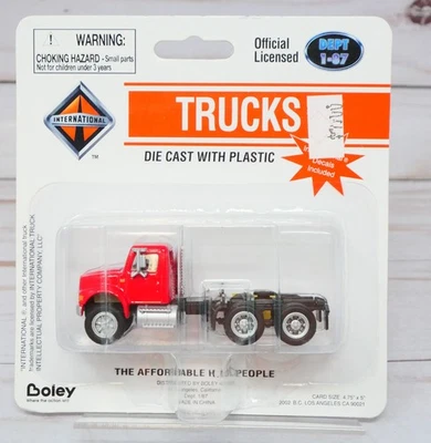 Boley 4001-1, International Day Cab Tractor Truck, Red, 1/87 HO Scale - Image 1 of 3