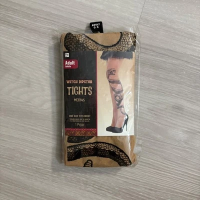 Witch Doctor Adult Snake Tights Halloween Costume Medias Collants One Size - Image 1 of 2