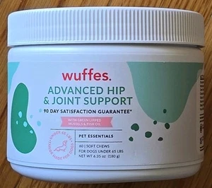 Wuffes Advanced Hip And Joint Support For Dogs Under 65 Pounds, 60 Soft Chews - Picture 1 of 1