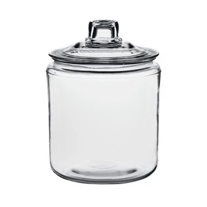 1-Gallon Clear Glass Large Jar Wide Mouth with Sturdy Classic Lid For Storing US - Picture 1 of 6