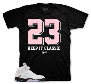 T-Shirts To Match Retro 5 Soft Pink AJ5 Sneakers - Keep It Classic Sneaker Tees - Picture 1 of 4