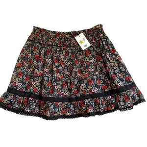 NWT Everafter Girls Black Floral Kara Skirt 12 - Picture 1 of 5