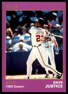 1990 STAR GOLD - #120 DAVE JUSTICE ATLANTA BRAVES