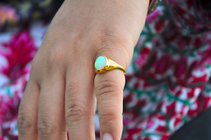 Opal ring gold fille personizer-ring gifted jewelry for mother daughter ring