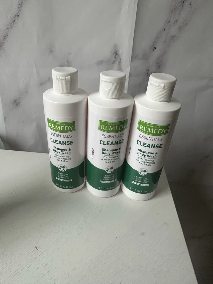 MEDLINE REMEDY ESSENTIALS - CHAMPÚ DE LIMPIEZA/LAVADO CORPORAL SET DE 3-4 oz botellas NUEVO Foto 1 de 4