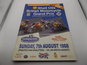 1988 DONINGTON PROGRAMM 7/8/88 - BRITISCHES MOTORRAD GRAND PRIX - Bild 1 von 1