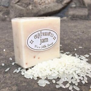 Handmade Rice Soap Thai Jasmine Rice Collagen Vitamin Skin Control Whitening