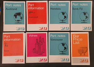 Vintage P & O Port Notes and Excursions & Embarkation Card S.S. Oronsay 1969 - Bild 1 von 9