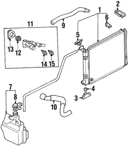 Genuine Ford Mercury 1997-2003 Escort Tracer Thermostat Housing F8CZ-8592-AA - Image 1 of 1