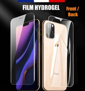 Hydrogel Film FRONT / BACK iPhone 16 15 14 SE 13 12 Mini 11 Pro XR XS Max X 8 7 - Photo 1 sur 12