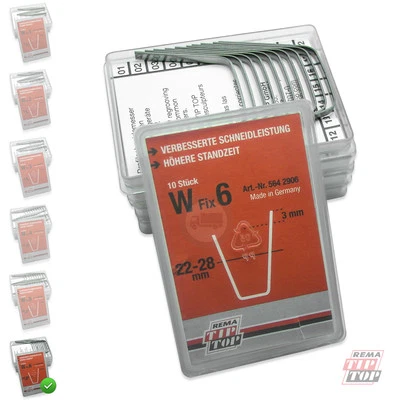 REMA TIPTOP W-FIX 6 Schneidmesser 22-28 mm RUBBER CUT Nachschneidmesser Klingen W6 5642906