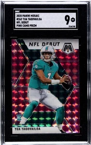 2020 Panini Mosaic TUA TAGOVAILOA NFL Debut Pink Camo Prizm Rookie RC SGC 9 Mint - Picture 1 of 2