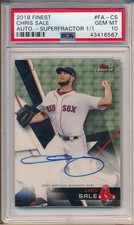 2018 Finest Autograph Superfractor #FACS Chris Sale Auto 1/1 PSA 10