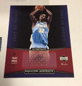 2005-06 UD Portraits JULIUS HODGE Signature Portraits Auto Denver Nuggets Rookie - Picture 1 of 2