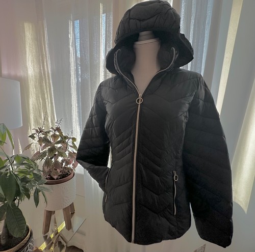 Nuova giacca imballabile Michael Kors nera taglia S