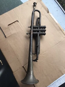 Antique Pan American Elkhart Trumpet USA Silver Plated AS-IS - Picture 1 of 14