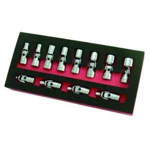 12 PC 6 PT 1/4" Drive Flex Swivel Socket Set Angled Tight Loose Bolts For Wrench - Picture 1 of 3