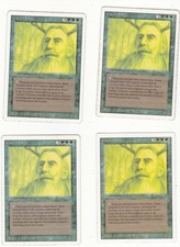 Lot x4 cards gaea's liege revised magic mtg english 1994 ex-nm playset