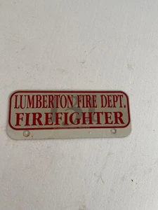 LUMBERTON FIRE Department. license plate, Lumberton, New Jersey NJ - Picture 1 of 3