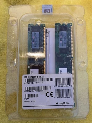 HP 2GB REG PC3200 2x1GB ALL MEMORY - Image 1 of 2