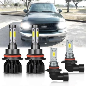 For Ford F-150 1997-2003 LED Headlight Bulbs Hi/Lo Beam+Fog Light Kit 9007 9005 - Photo 1 sur 13