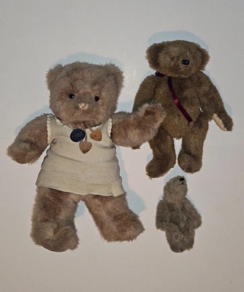 批量 3 件 毛绒熊。 1 Gund (1986) 和 2 Boyd (1990) 无撕裂或眼泪。 See Pics — 第 1/4 张图片