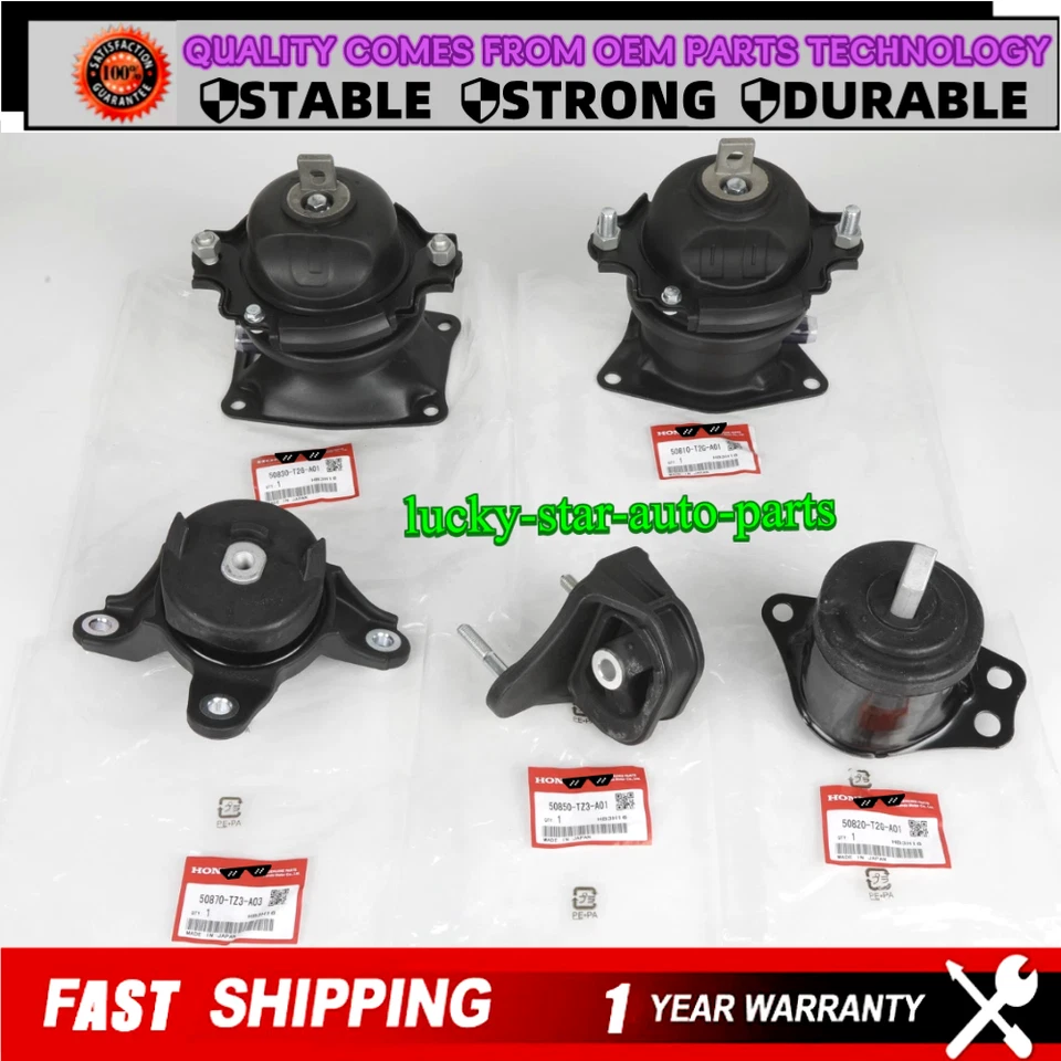 Juego hidráulico de 5 piezas para soportes de motor y transmisión Honda Accord, Acura TLX 3,5 L Foto 1 de 1