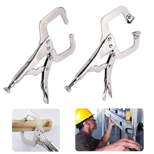 Pinza di Bloccaggio 11 Pollici a C Morsetto Resistenti Vice Grips con Pastiglie Girevoli - Foto 1 di 22