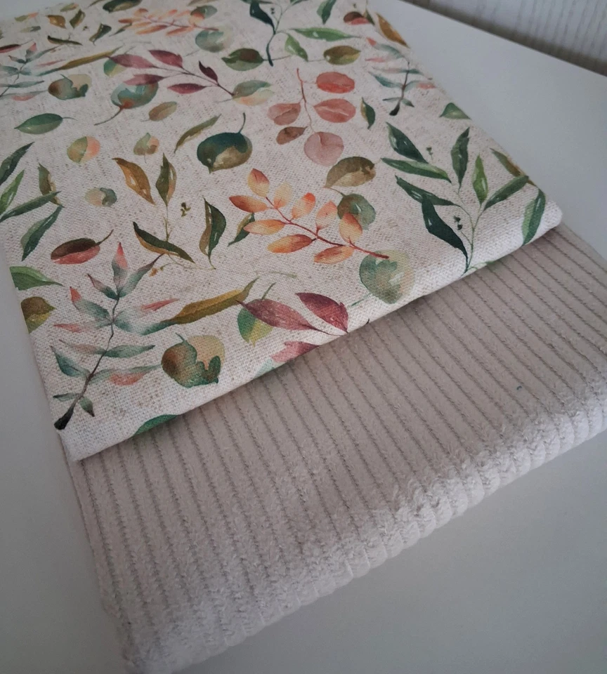 Oeko-Tex Stoffpaket 2 x 50 x 140/150 cm Canvas + Breitcord hellsand - Bild 1 von 2