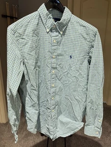 Camisa Polo Ralph Lauren Para Hombre Grande A Cuadros Con Botones Manga Larga - Usada - Imagen 1 de 4