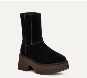 UGG CLASSIC TWIN SEAM NEW HEIGHTS - Platform ankle boots - Black Sz 7 - Picture 1 of 14