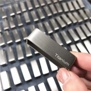 Pure Titanium Belt Loop Keeper Strap Ring Men's Belt Buckle Matte Leather Craft - Picture 1 of 11