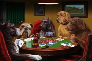 Dogs Poker Party 2 Game Animals Home Decor Art Wall - POSTER 20x30 - Picture 1 of 4