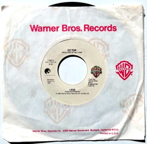 ZZ TOP – Legs / Bad Girl - Vinyl 45rpm 1984 Warner Bros 7-29272 Southern Rock - Imagen 1 de 5