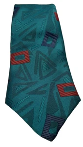 Huxley Green Blue Red 100% Texturized Polyester Men’s Necktie Made in Usa - Picture 1 of 6
