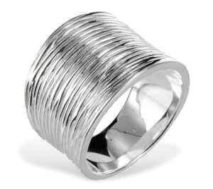 925 ECHT SILBER *** Großer breiter Damen Ring, Größenauswahl - Picture 1 of 3