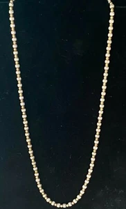 19-3/4" Sterling Silver & Gold-Toned Bead Necklace~925~prox. 19 g. - Picture 1 of 3