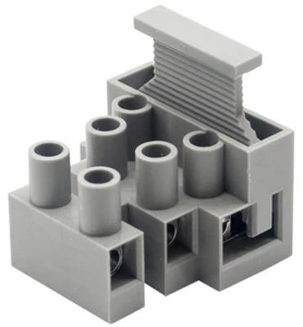 3-Pole Vertical Fuse Terminal Block, Earth Screw, 450V, 24A - TLF-100S-3PMS - Picture 1 of 1