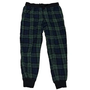 Stars Above Perfectly Cozy Flannel Plaid Pajama Bottoms Pants Small Blue Green - Picture 1 of 7