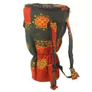 Grande zaino batteria Djembe, design celeste cioccolato (per 10x20 Djembes) - Foto 1 di 4